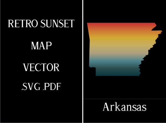 Arkansas Retro Sunset Map Review