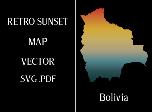 Bolivia Retro Sunset Map Review