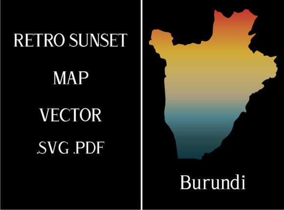 Burundi Retro Sunset Map Review