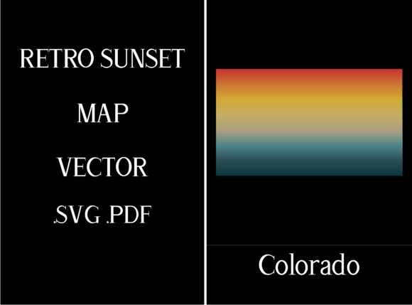 Colorado Retro Sunset Map Review