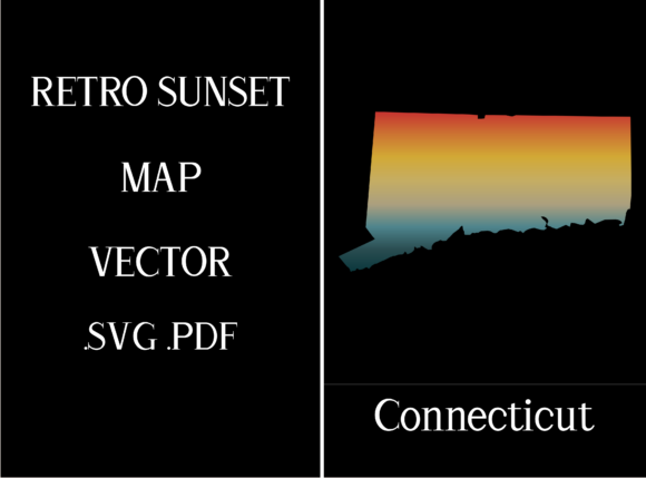 Connecticut Retro Sunset Map Review