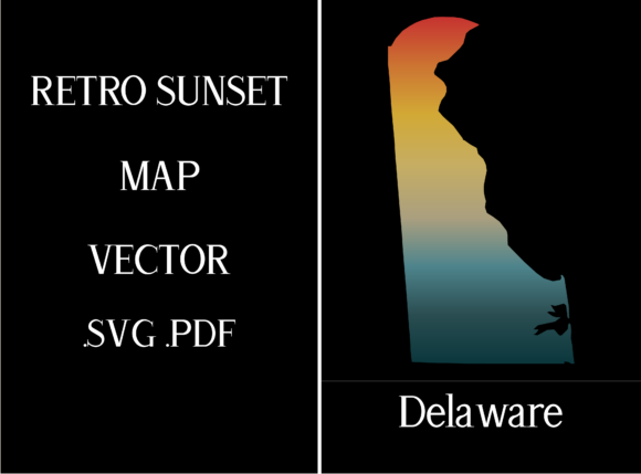 Delaware Retro Sunset Map: A Designer's Review