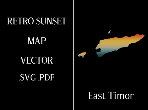 East Timor Retro Sunset Map Review