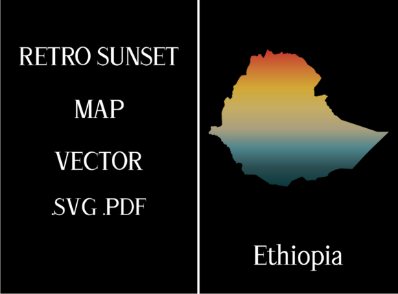 Ethiopia Retro Sunset Map Review