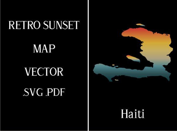 Haiti Retro Sunset Map: A Designer's Review