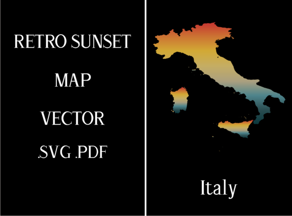 Italy Retro Sunset Map Review