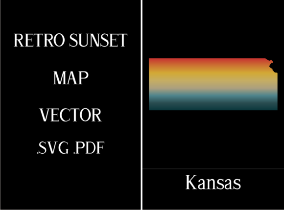 Kansas Retro Sunset Map: A Designer's Review