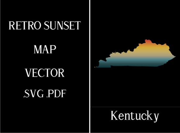 Kentucky Retro Sunset Map Review