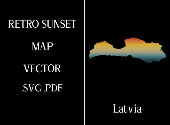 Latvia Retro Sunset Map: A Designer's Review