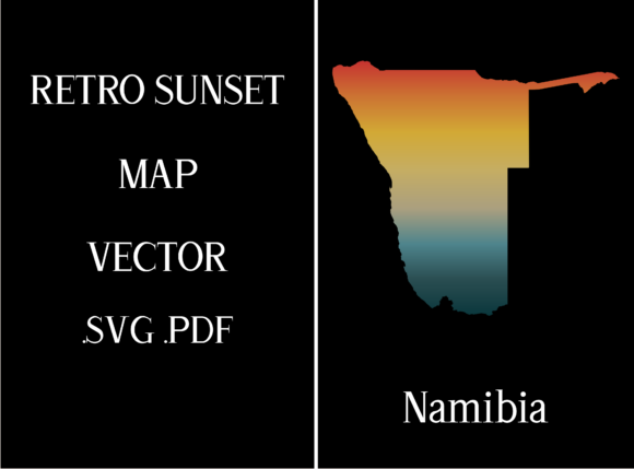 Namibia Retro Sunset Map: A Designer's Review