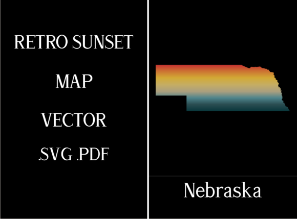 Nebraska Retro Sunset Map Review