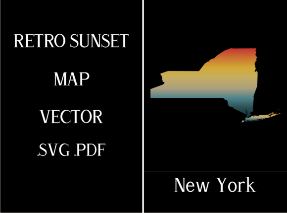 New York Retro Sunset Map Review