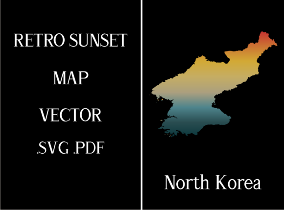 North Korea Retro Sunset Map Review