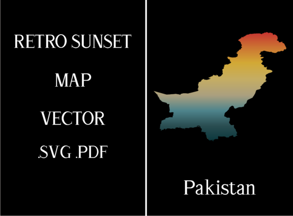 Pakistan Retro Sunset Map: A Designer's Review