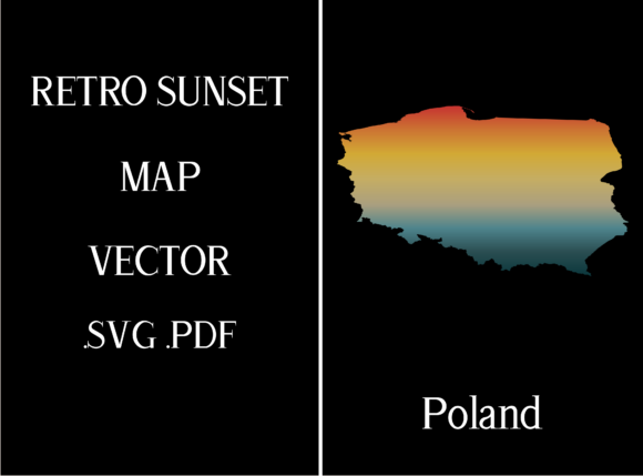 Poland Retro Sunset Map Review