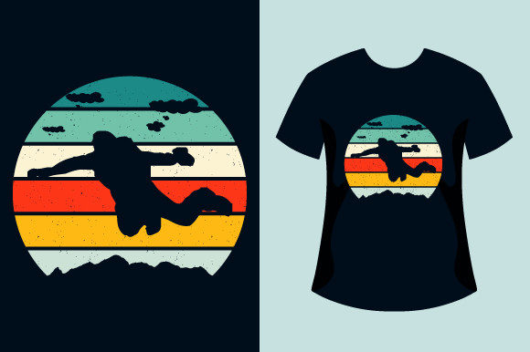Retro Vintage Skydiving T-Shirt Design Review