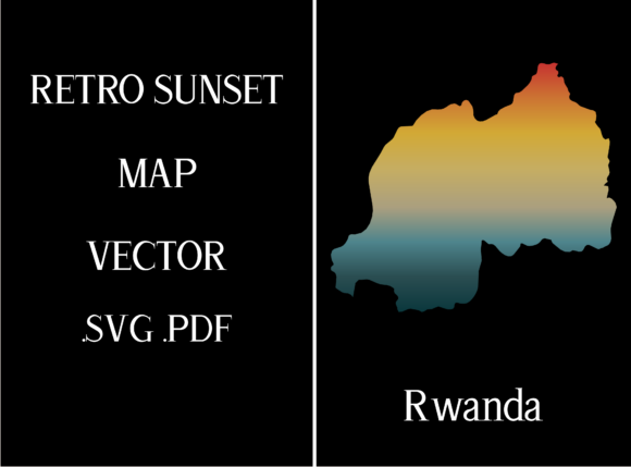 Rwanda Retro Sunset Map Review