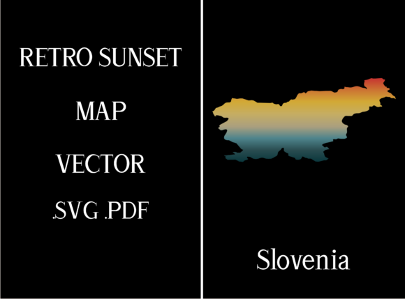 Slovenia Retro Sunset Map Review