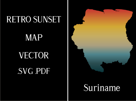 Suriname Retro Sunset Map Embroidery Review