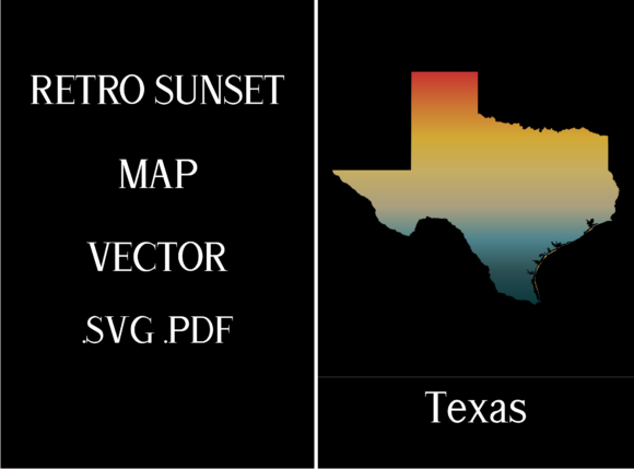 Texas Retro Sunset Map Review