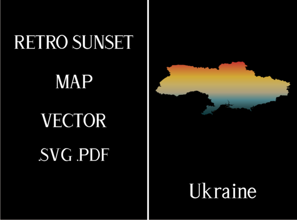 Ukraine Retro Sunset Map Review
