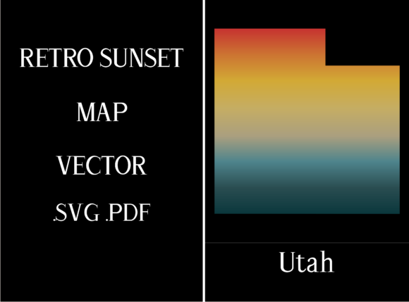 Utah Retro Sunset Map Review